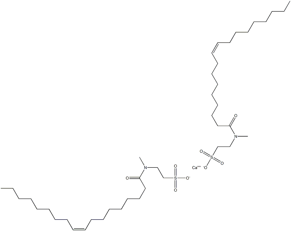 Bis[N-[(Z)-9-octadecenoyl]-N-methyltaurine]calcium salt Struktur