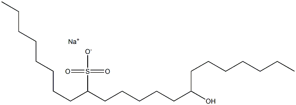 15-Hydroxydocosane-9-sulfonic acid sodium salt Struktur