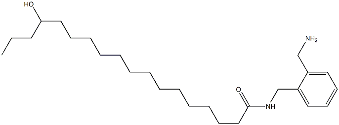 15-Hydroxy-N-(2-aminomethylbenzyl)stearamide Struktur
