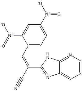 3-(2,4-Dinitrophenyl)-2-[3H-imidazo[4,5-b]pyridin-2-yl]propenenitrile Struktur