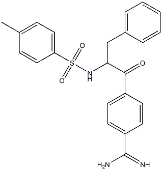 4-[2-(4-Methylphenylsulfonylamino)-1-oxo-3-phenylpropyl]benzamidine Struktur