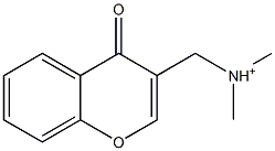 3-[(Dimethylammonio)methyl]-4H-1-benzopyran-4-one Struktur