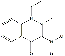 1-Ethyl-2-methyl-3-nitroquinolin-4(1H)-one Struktur