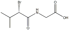 (-)-N-[(S)-2-Bromo-3-methylbutyryl]glycine Struktur