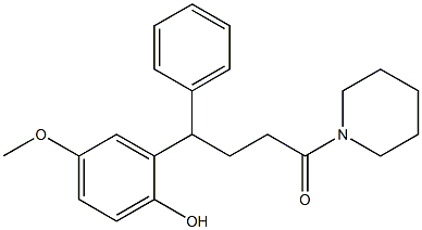 1-[4-(2-Hydroxy-5-methoxyphenyl)-4-phenylbutyryl]piperidine Struktur