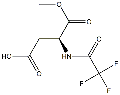 (2S)-2-(Trifluoroacetylamino)succinic acid 1-methyl ester Struktur