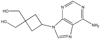 9-[3,3-Bis(hydroxymethyl)cyclobutan-1-yl]-9H-purin-6-amine Struktur