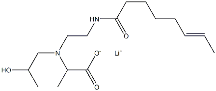 2-[N-(2-Hydroxypropyl)-N-[2-(6-octenoylamino)ethyl]amino]propionic acid lithium salt Struktur