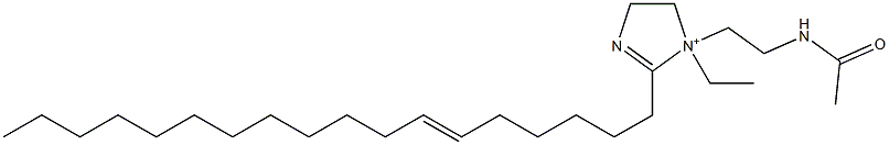 1-[2-(Acetylamino)ethyl]-1-ethyl-2-(6-octadecenyl)-2-imidazoline-1-ium Struktur