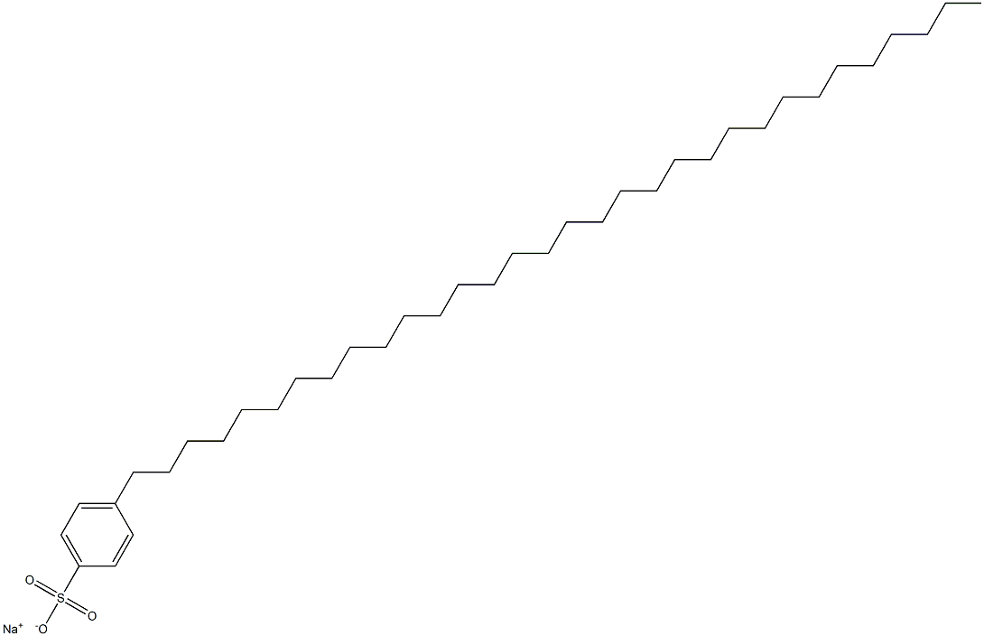 4-(Dotriacontan-1-yl)benzenesulfonic acid sodium salt Struktur