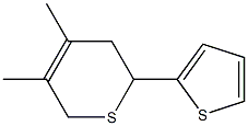 5,6-Dihydro-3,4-dimethyl-6-(2-thienyl)-2H-thiopyran Struktur