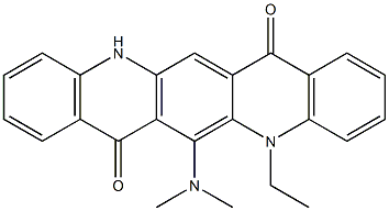 6-(Dimethylamino)-5-ethyl-5,12-dihydroquino[2,3-b]acridine-7,14-dione Struktur