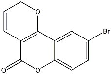 9-Bromo-2H,5H-pyrano[3,2-c][1]benzopyran-5-one Struktur