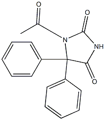 1-Acetyl-5,5-diphenylhydantoin Struktur