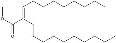 (E)-2-Decyl-2-undecenoic acid methyl ester Struktur