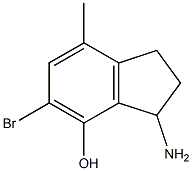 3-Amino-2,3-dihydro-5-bromo-7-methyl-1H-inden-4-ol Struktur