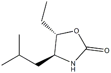 (4S,5S)-4-(2-Methylpropyl)-5-ethyloxazolidin-2-one Struktur