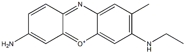 7-Amino-3-(ethylamino)-2-methylphenoxazin-5-ium Struktur