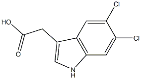 5,6-Dichloro-1H-indole-3-acetic acid Struktur