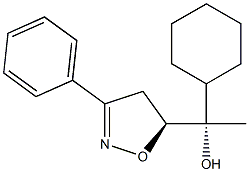 (5S)-3-Phenyl-5-[(1S)-1-cyclohexyl-1-hydroxyethyl]-2-isoxazoline Struktur