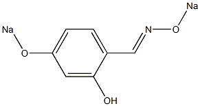 2-Hydroxy-4-(sodiooxy)-1-sodiooxyiminomethylbenzene Struktur