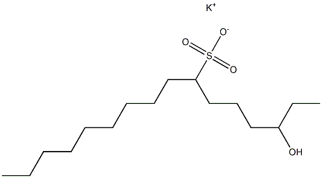 3-Hydroxyhexadecane-7-sulfonic acid potassium salt Struktur