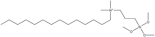 N-[3-(Trimethoxysilyl)propyl]-N,N-dimethyl-1-tetradecaneaminium Struktur