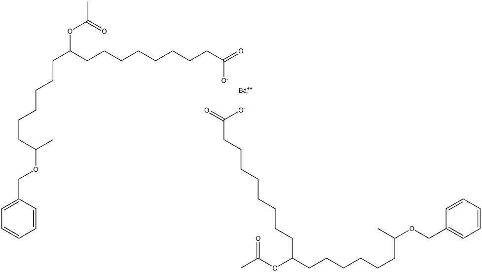 Bis(17-benzyloxy-10-acetyloxystearic acid)barium salt Struktur