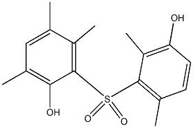 2,3'-Dihydroxy-2',3,5,6,6'-pentamethyl[sulfonylbisbenzene] Struktur