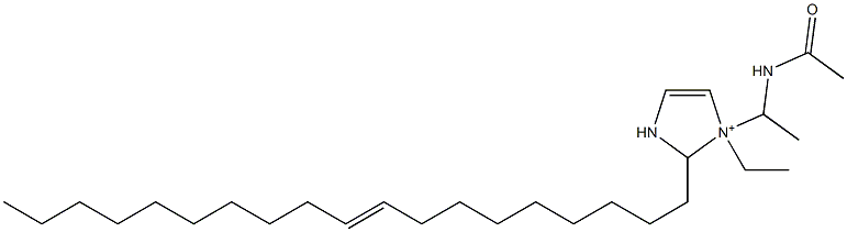 1-[1-(Acetylamino)ethyl]-1-ethyl-2-(9-nonadecenyl)-4-imidazoline-1-ium Struktur