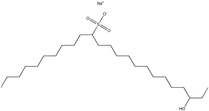 22-Hydroxytetracosane-11-sulfonic acid sodium salt Struktur