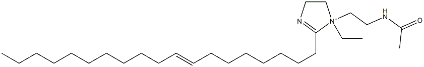 1-[2-(Acetylamino)ethyl]-1-ethyl-2-(8-nonadecenyl)-2-imidazoline-1-ium Struktur