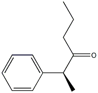 [S,(+)]-2-Phenyl-3-hexanone Struktur