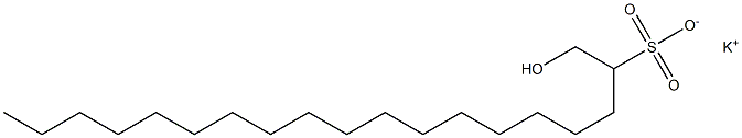 1-Hydroxynonadecane-2-sulfonic acid potassium salt Struktur