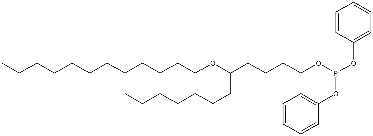 Phosphorous acid 5-(dodecyloxy)dodecyldiphenyl ester Struktur