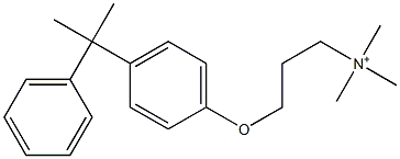 N,N,N-Trimethyl-3-[4-(1-methyl-1-phenylethyl)phenoxy]-1-propanaminium Struktur