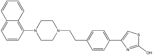 2-Hydroxy-4-[4-[2-[4-(1-naphthalenyl)-1-piperazinyl]ethyl]phenyl]thiazole Struktur