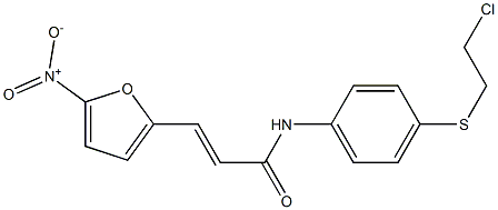 N-[4-[(2-Chloroethyl)thio]phenyl]-3-(5-nitro-2-furyl)acrylamide Struktur