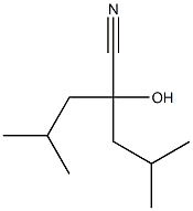 2-Hydroxy-2-isobutyl-4-methylpentanenitrile Struktur