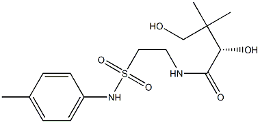 [S,(-)]-2,4-Dihydroxy-3,3-dimethyl-N-[2-(p-tolylsulfamoyl)ethyl]butyramide Struktur