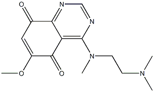 4-[N-(2-Dimethylaminoethyl)methylamino]-6-methoxyquinazoline-5,8-dione Struktur