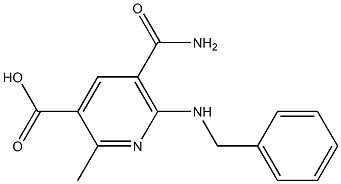 2-Methyl-5-carbamoyl-6-benzylaminopyridine-3-carboxylic acid Struktur