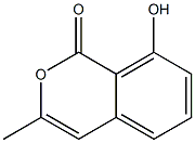 8-Hydroxy-3-methyl-1H-2-benzopyran-1-one Struktur