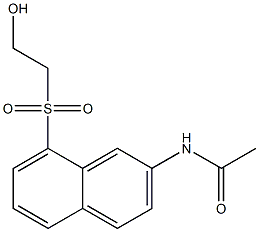 N-[8-(2-Hydroxyethyl)sulfonyl-2-naphtyl]acetamide Struktur