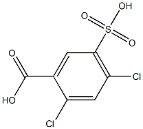 2,4-Dichloro-5-sulfobenzoic acid Struktur