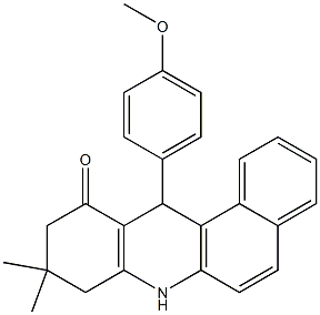 9,9-Dimethyl-12-(4-methoxyphenyl)-7,8,9,12-tetrahydrobenzo[a]acridine-11(10H)-one Struktur