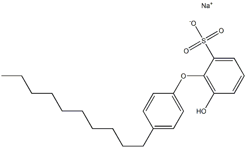 6-Hydroxy-4'-decyl[oxybisbenzene]-2-sulfonic acid sodium salt Struktur