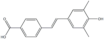 4-[(E)-2-(4-Hydroxy-3,5-dimethylphenyl)ethenyl]benzoic acid Struktur