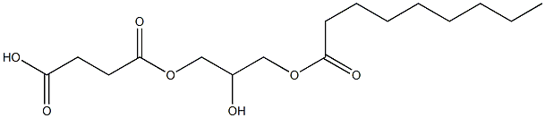 Succinic acid hydrogen 1-[2-hydroxy-3-(nonanoyloxy)propyl] ester Struktur