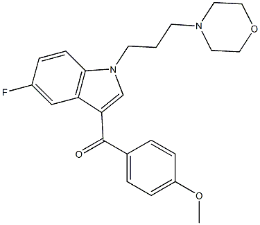 5-Fluoro-3-(4-methoxybenzoyl)-1-(3-morpholinopropyl)-1H-indole Struktur